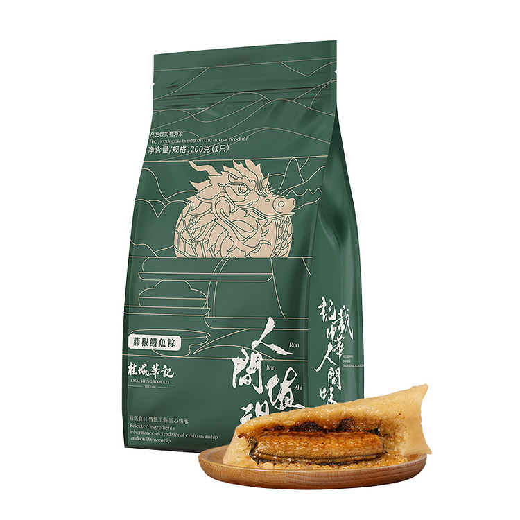 桂城华记藤椒鳗鱼粽广式美味粽子200g*1袋