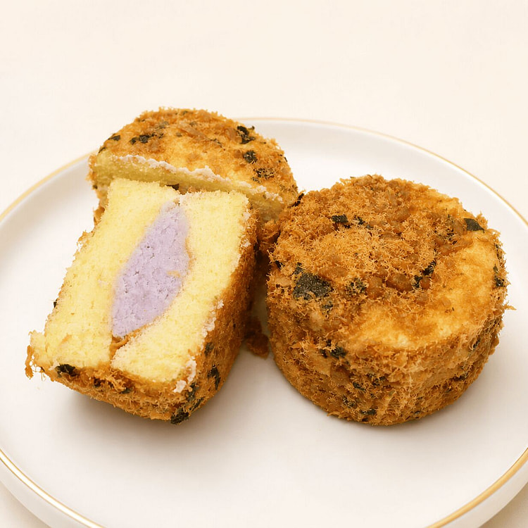 Taro Pork Floss Snowy Bun 2Pc