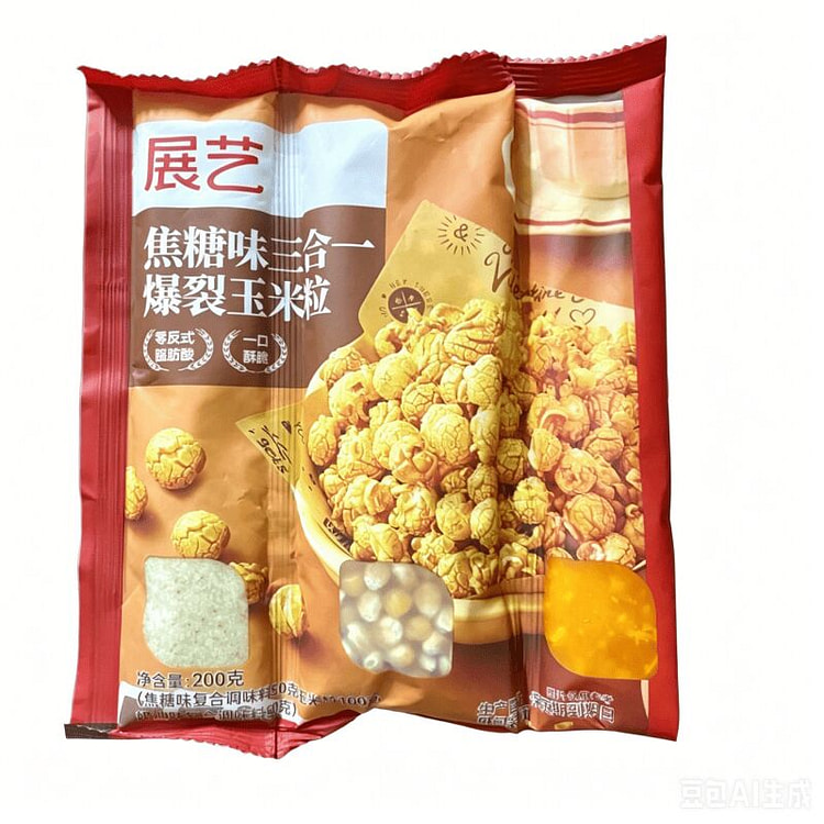 Homemade popcorn caramel flavor 200g*1 package. 200 g