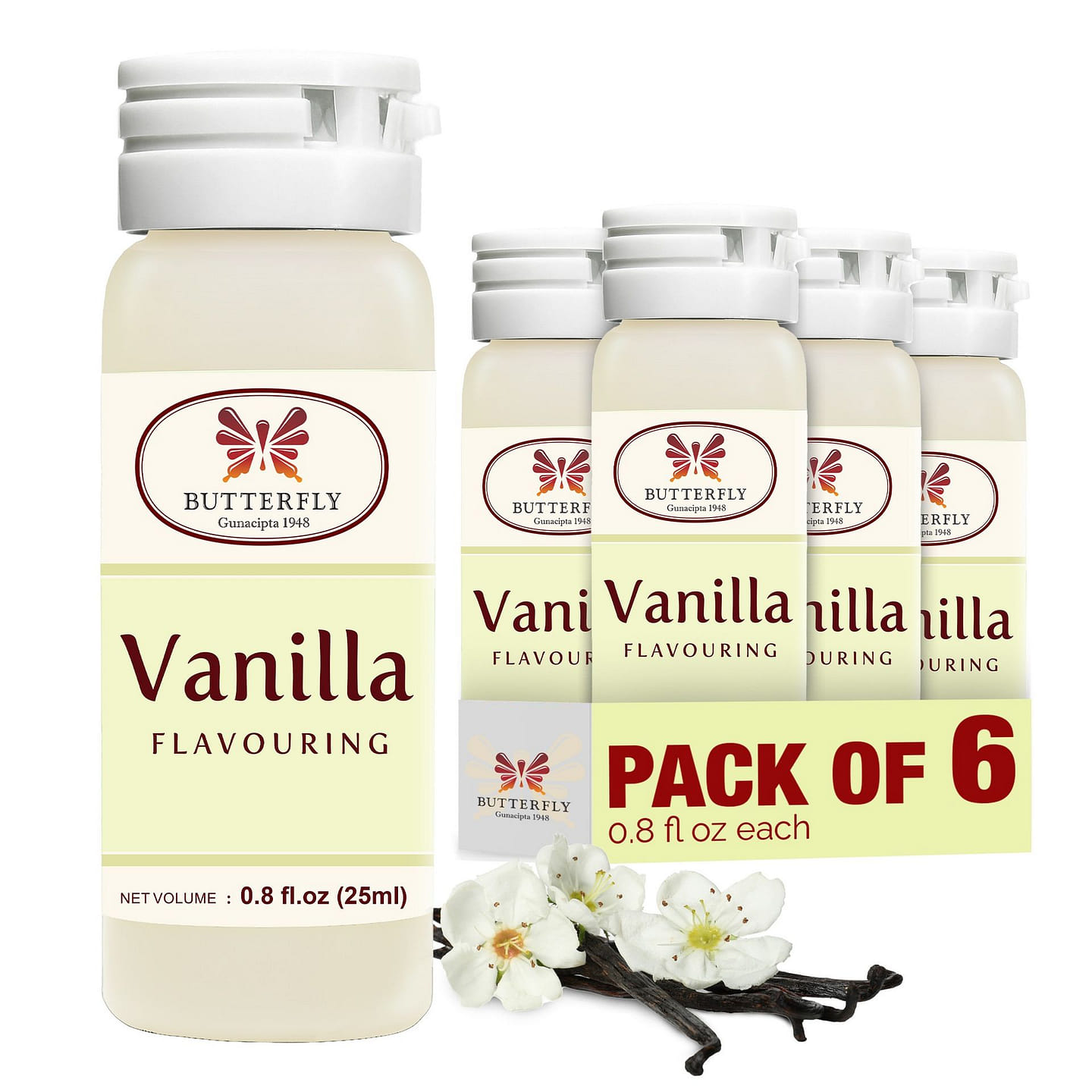 Butterfly Flavoring Vanilla 25 ml – Pack of 6 25 ml*6 pack