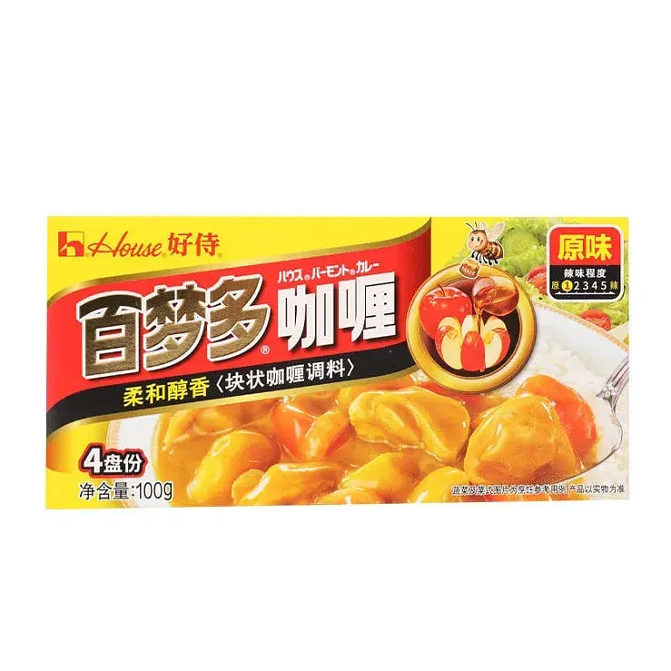 百梦多咖喱块日式咖喱原味料理拌饭调味100g*1盒 100 克