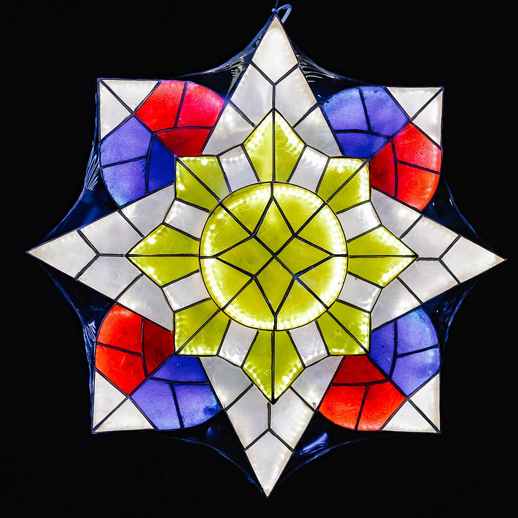 PH Flag-Inspired Special Capiz Parol 24 inch 1 count