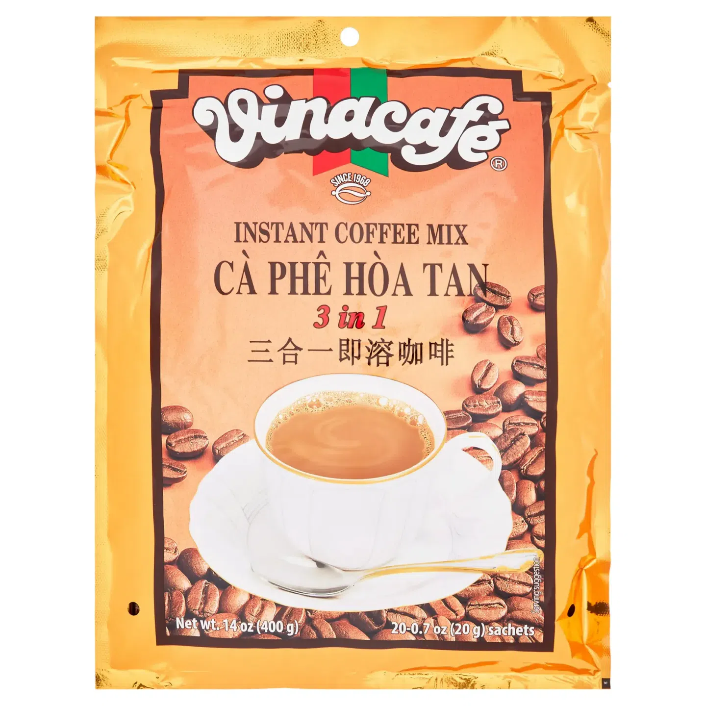 Vinacafe 速溶咖啡粉 20 包 400 克 1 份