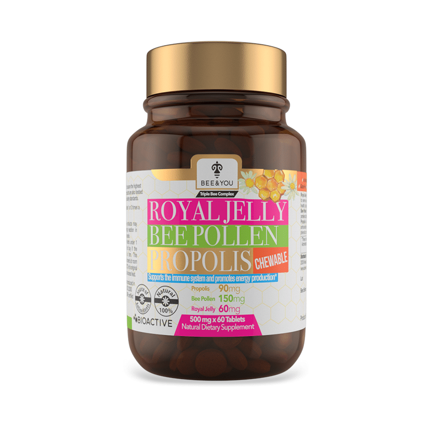 Royal Jelly Propolis Bee Pollen Chewable Tablets 500 グラム