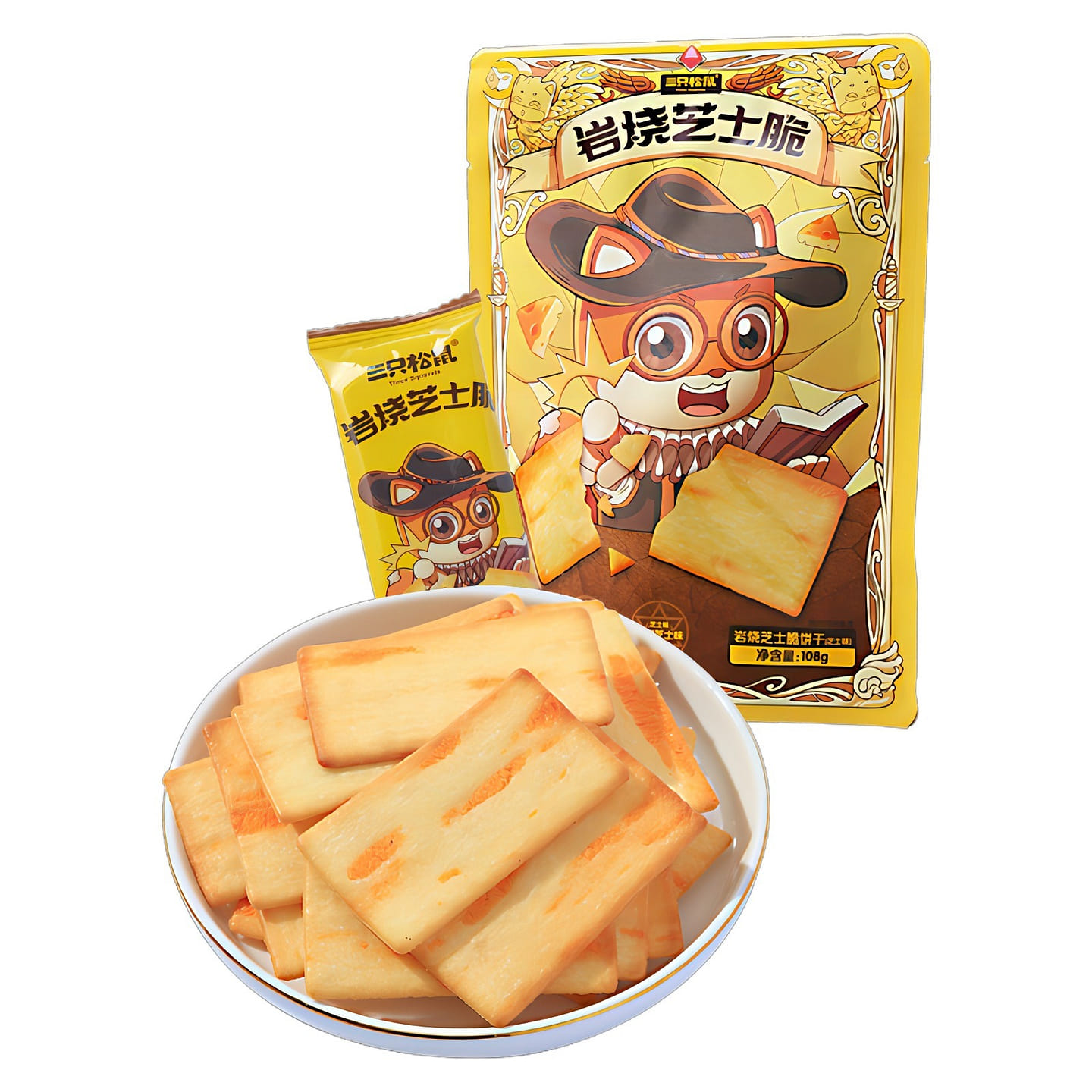 【 Three Squirrels 】 Rock Cheese Crisp 108g/ bag 108 g