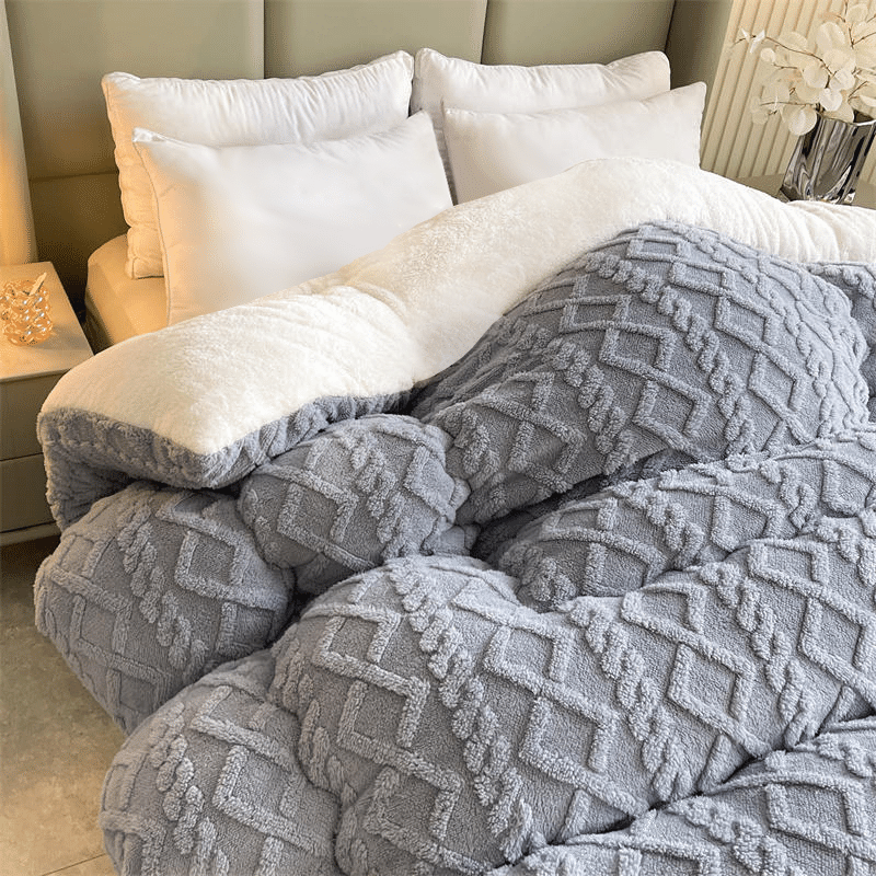 Lullabuy Soft Super Thick Winter Warm Blanket Grey 150 x 200cm 4kg 4000 g