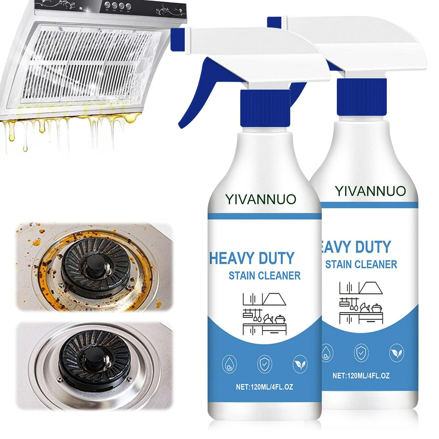 2PCS Foam Cleaner All Purpose, Kitchen Clean Spray 1 each