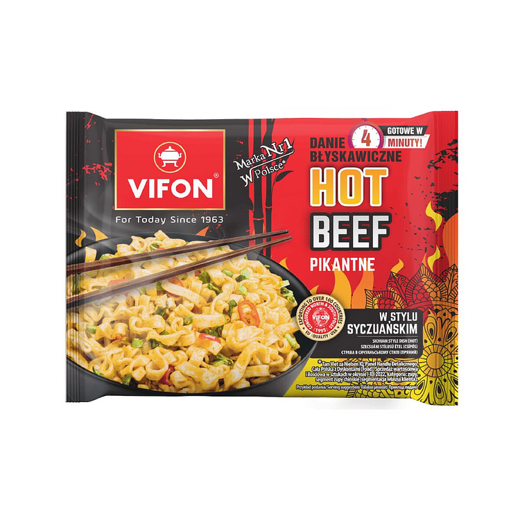 VIFON 四川风味热牛肉面（单包） 3.17 盎司 (min 3)