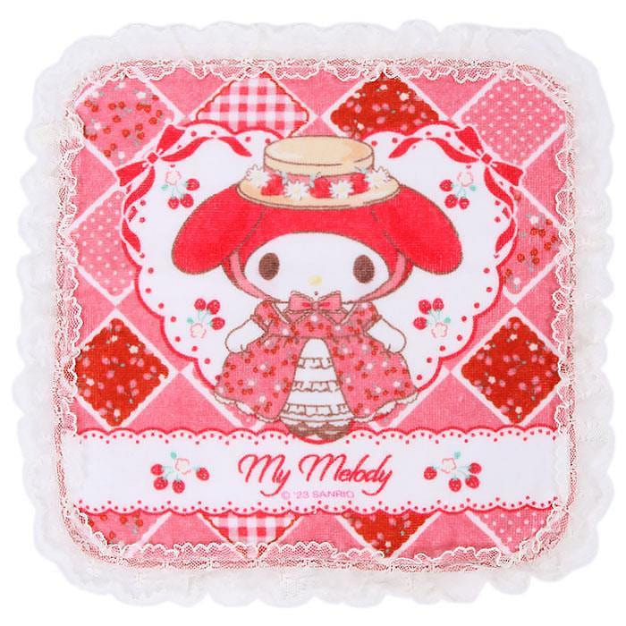 【日本直邮】日本Sanrio三丽鸥正品日本地区限定发售 可爱少女心 My Melody 美乐蒂手帕 红色洋服 1 份