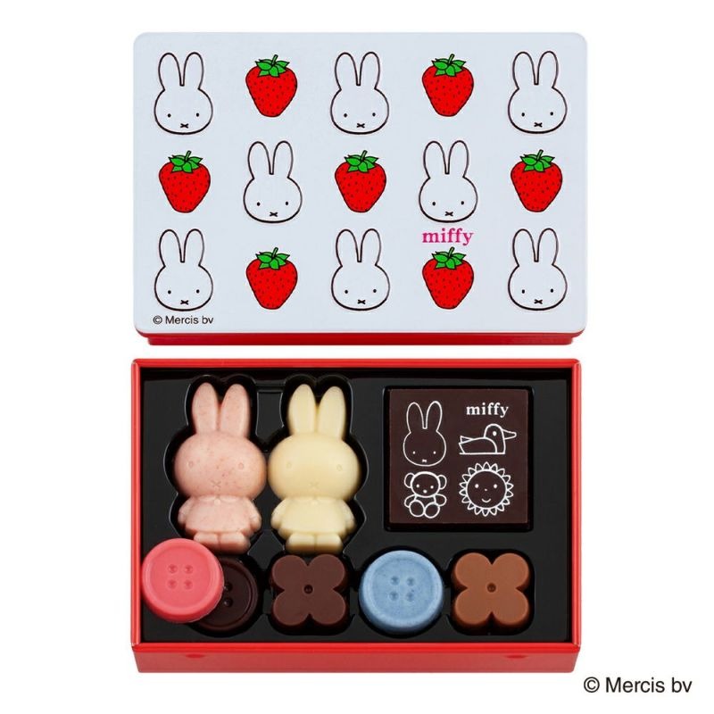 Get Miffy Valentine's Chocolate Gift Box Tin Box 11pcs Delivered