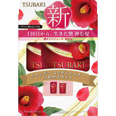 资生堂TSUBAKI 红椿保湿修复洗护替换装套装