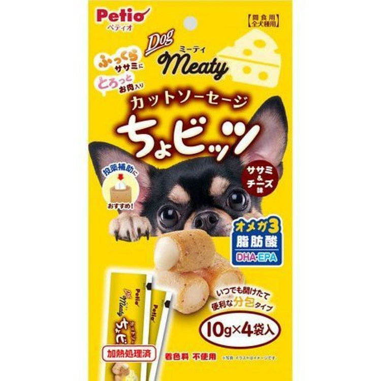 Petio Dog Meaty Cut Sausage Chicken & Cheese