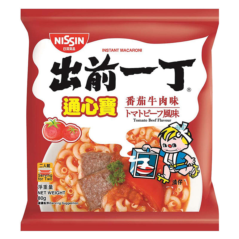 NISSIN Instant Macaroni Tomato Beef Flv 80g 1 each