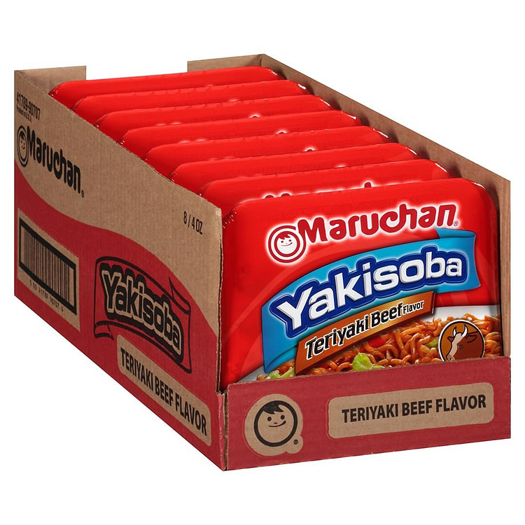 Maruchan8包日式方便面 照烧牛肉拉面泡面