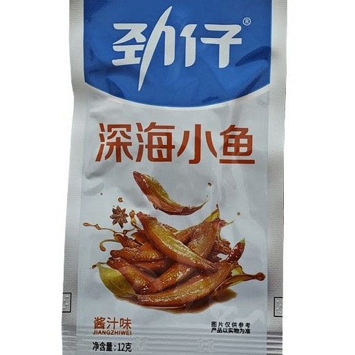 劲仔深海小鱼仔零食酱汁味12g*1袋 12 克