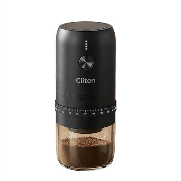 Cliton 电动磨豆机小型手摇咖啡豆研磨机 黑色 1 份
