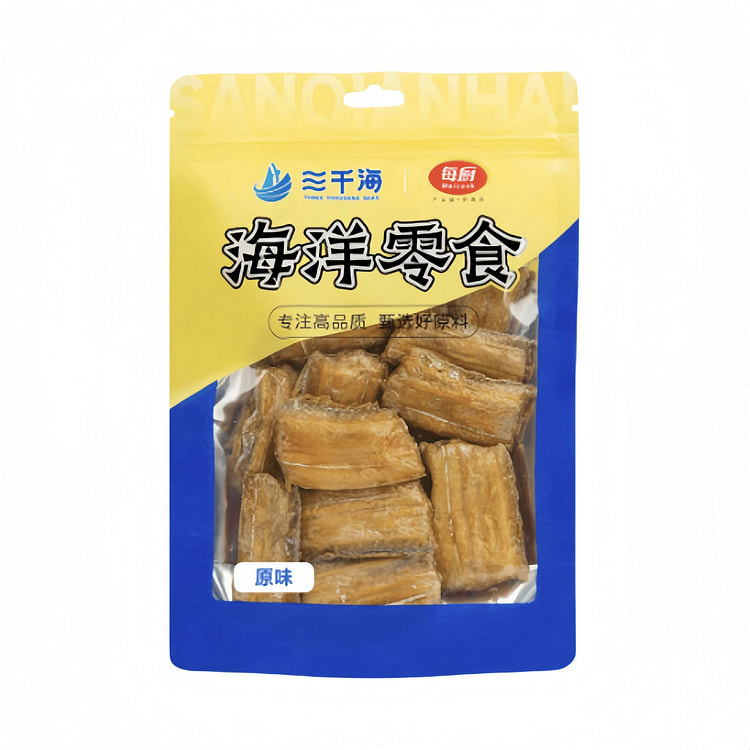 三千海 带鱼酥海鲜零食香脆下酒菜原味 90g*1袋 90 克