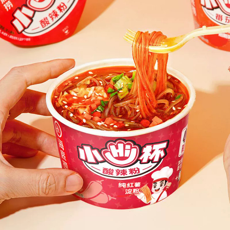 Hai Di Lao Xiao Hi Cup Sour and Spicy Powder Mini Small Cup 56g * 3 boxes