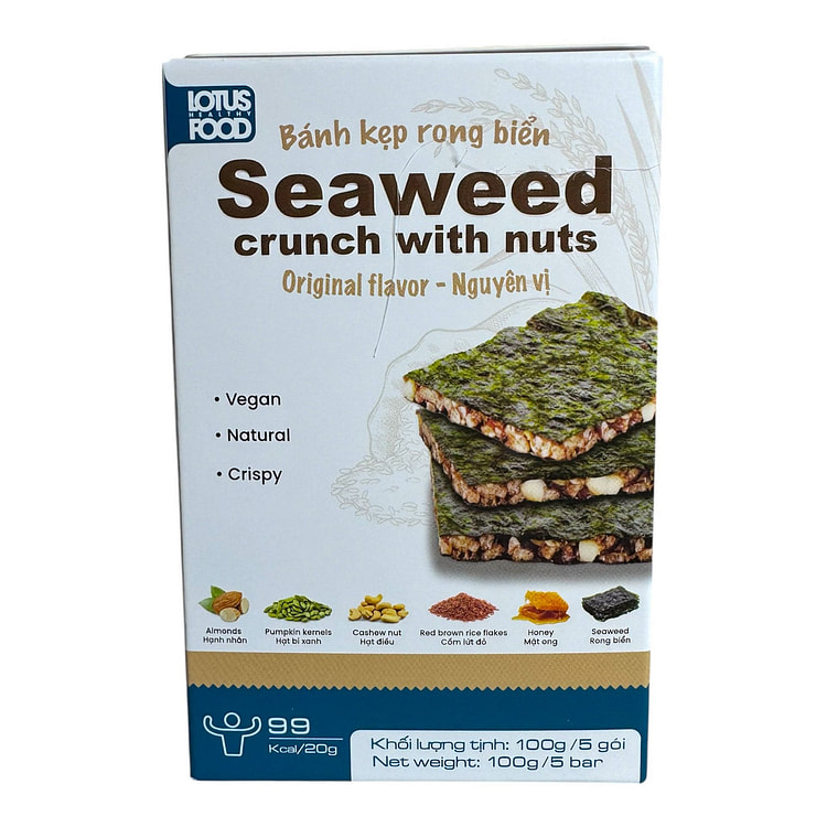 Seaweed Crunch with Nuts Banh Kep Rong Bien 5bars