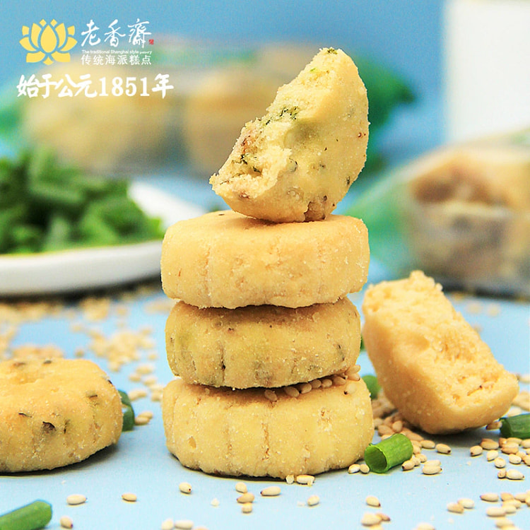 老香斋 椒盐酥60g*1袋+葱油酥60g*1袋 老字号饼干糕点零食