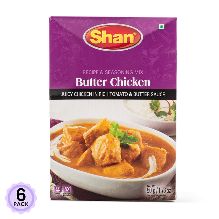 Shan 番茄奶油鸡肉调味料 1.76 盎司*6 包