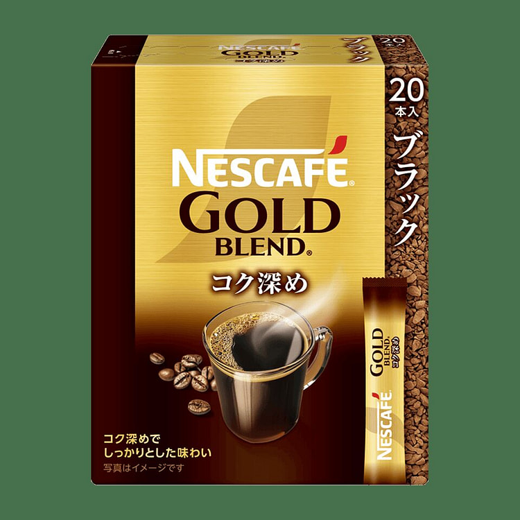 雀巢Nescafe 金牌黑咖啡速溶棒 浓郁 20枚 22 个