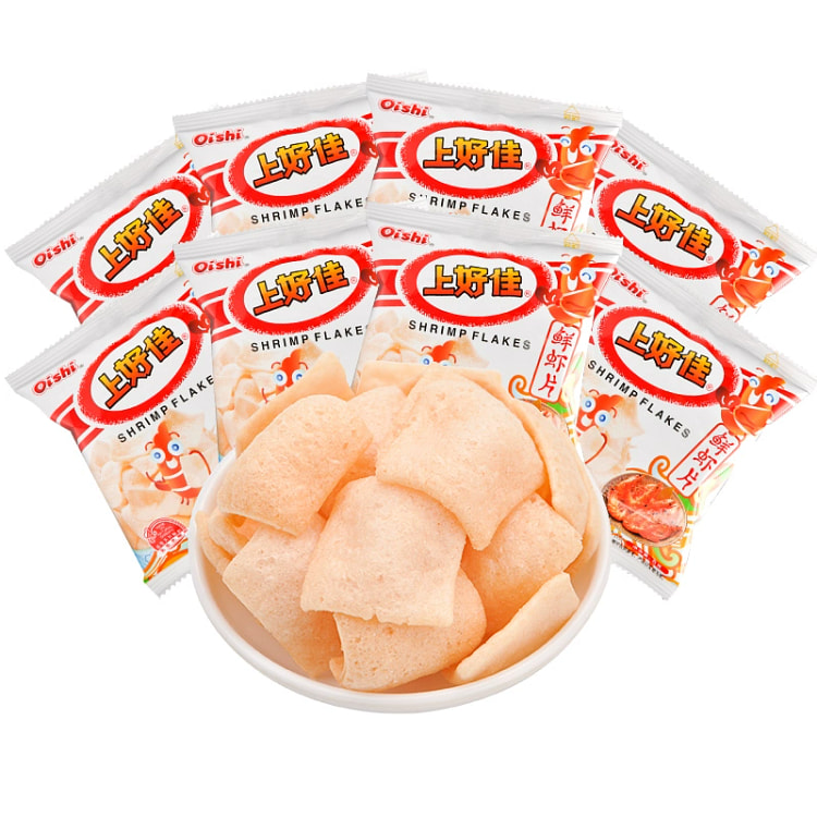 上好佳鲜虾片休闲解馋小零食5g*1袋