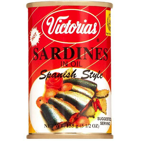 Victorias Hot Sardines In Oil-Spanish 155g 1 each (min 2)