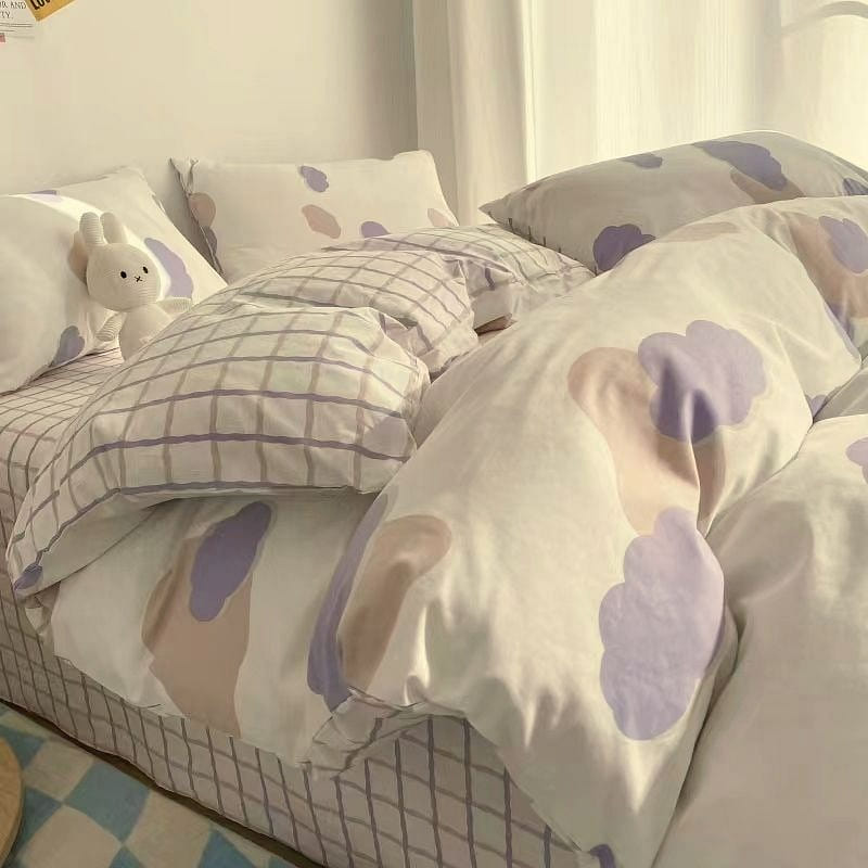 [A small cloud 200*230] INS Bed 4 Piece Duvet Cover + Sheet + Pillow Ca 1 each