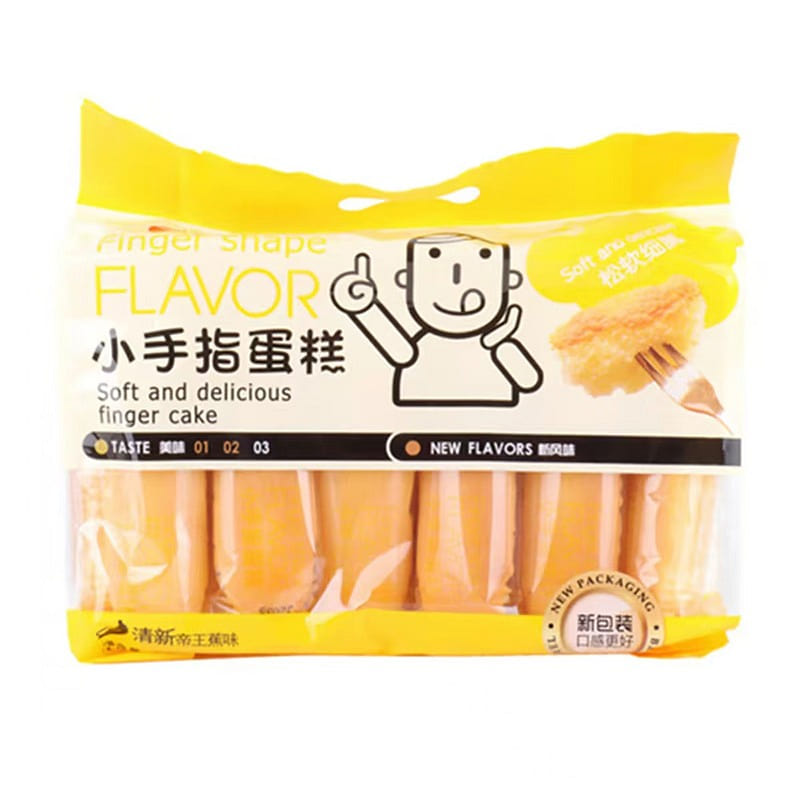 Hao you li Little Finger Cake Fresh Emperor Banana Flavor 350g * 4 bags, 12/bag 1860 g