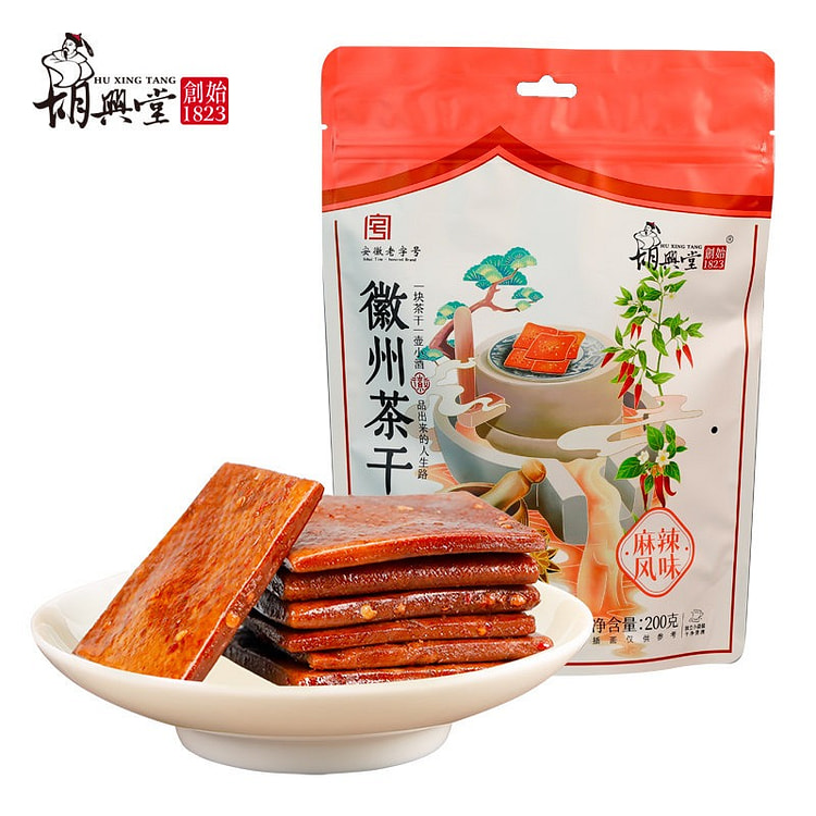胡兴堂徽州豆干麻辣味茶干馋嘴零食卤味豆腐干200g 200 克