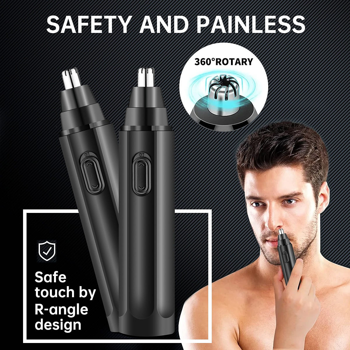 USB Nose Hair Trimmer Rechargeable Style 1 each