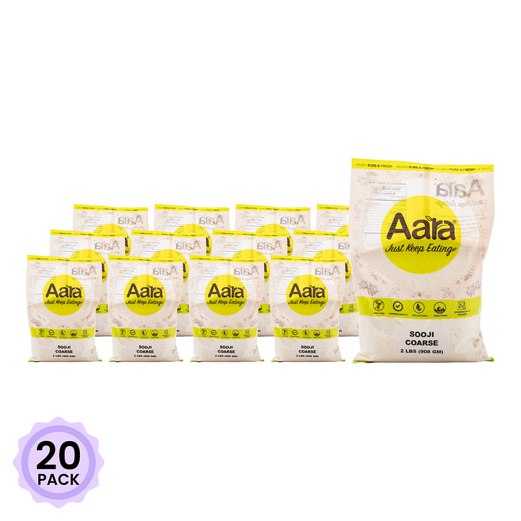 Aara 印度粗粒小麦粉 2 磅*20 包