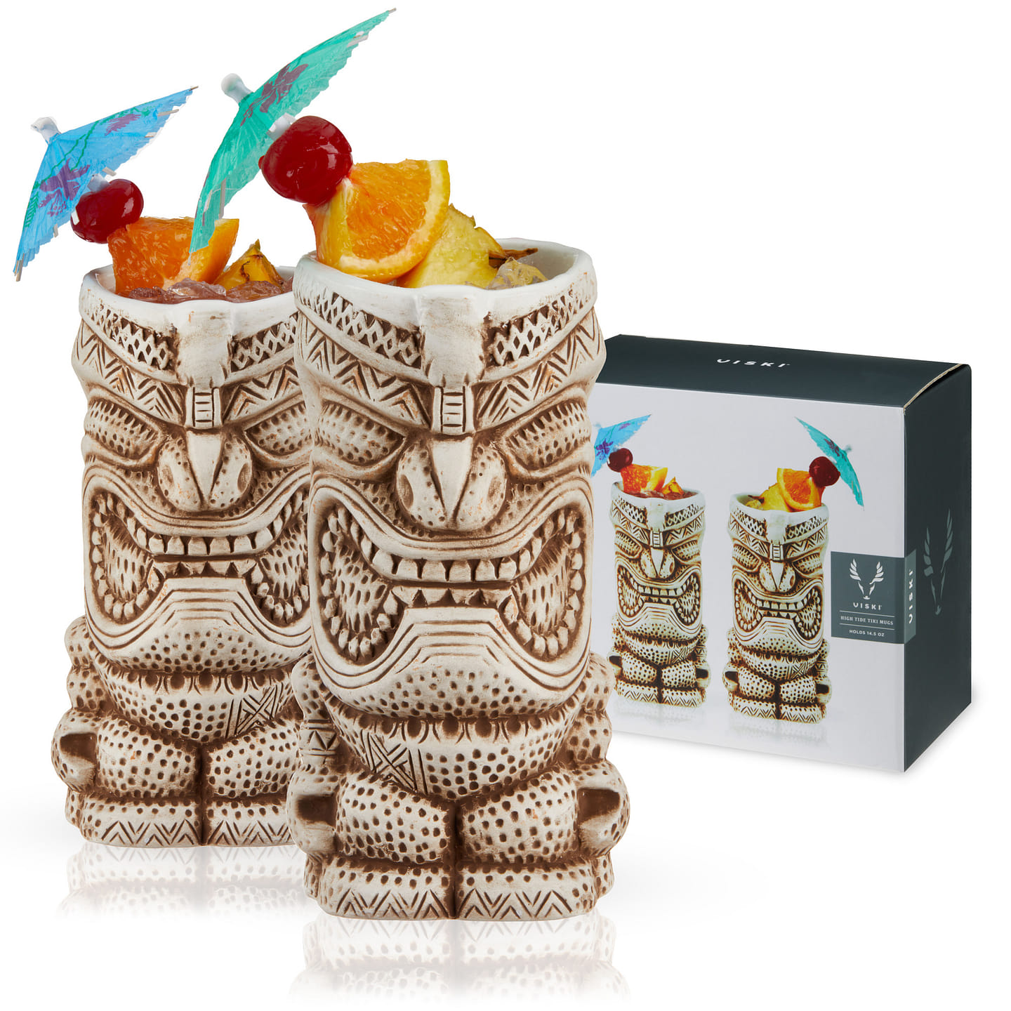 High Tide Tiki Mugs by Viski 2 each