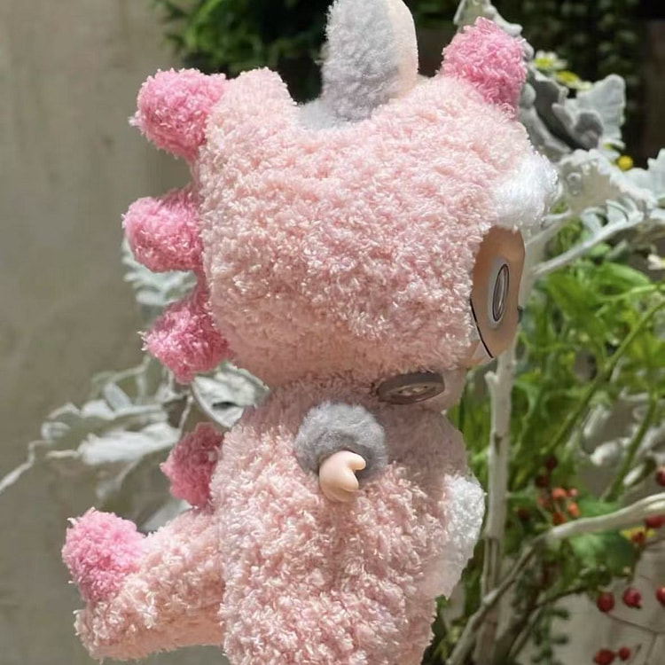 DLabubu Pink Dinosaur Outfit Set