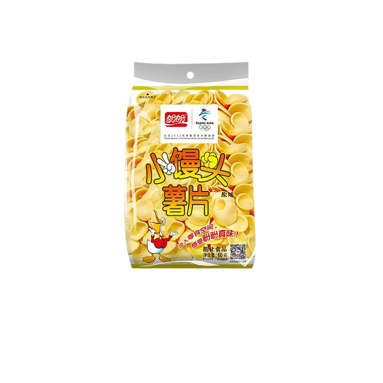 盼盼 小馒头片原味薯片儿童怀旧休闲膨化食品办公网红解馋零食 60g*1包