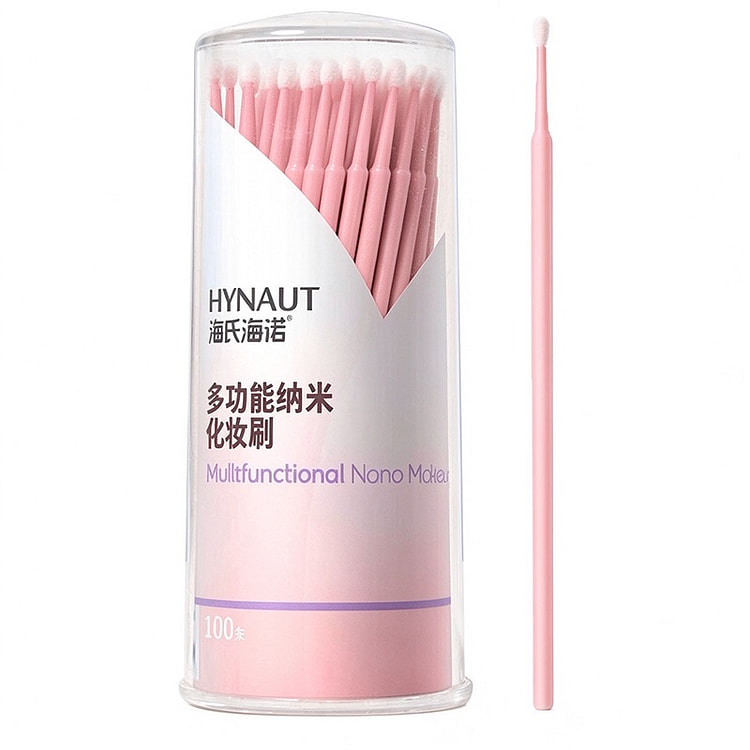 Hisnho Nano Makeup Brush & Cleaner Swabs (100pc) 1 box