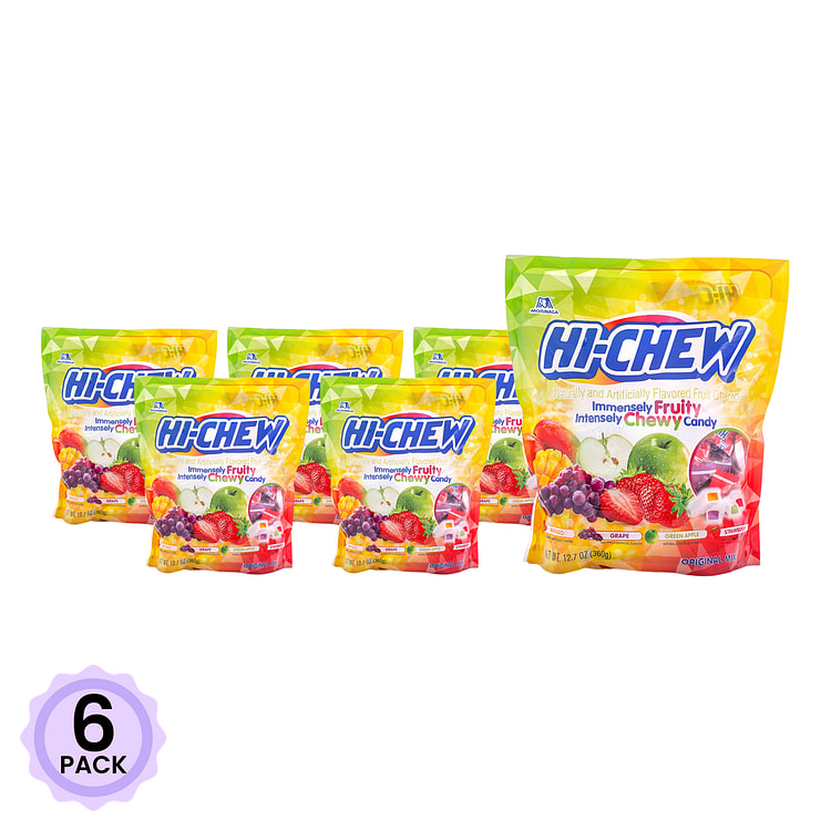 Hi-Chew 混合水果软糖 芒果/葡萄/青苹果/草莓味 360 克*6 包