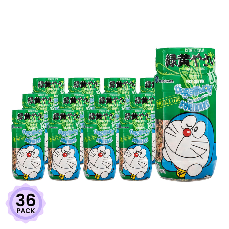 Takaokaya 哆啦A梦版拌饭料 混合蔬菜味 2.1 盎司*36 包