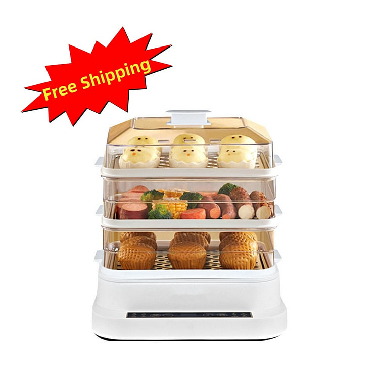 32L 3-Tier Electric Food Steamer with 24H Timer 1 bottle