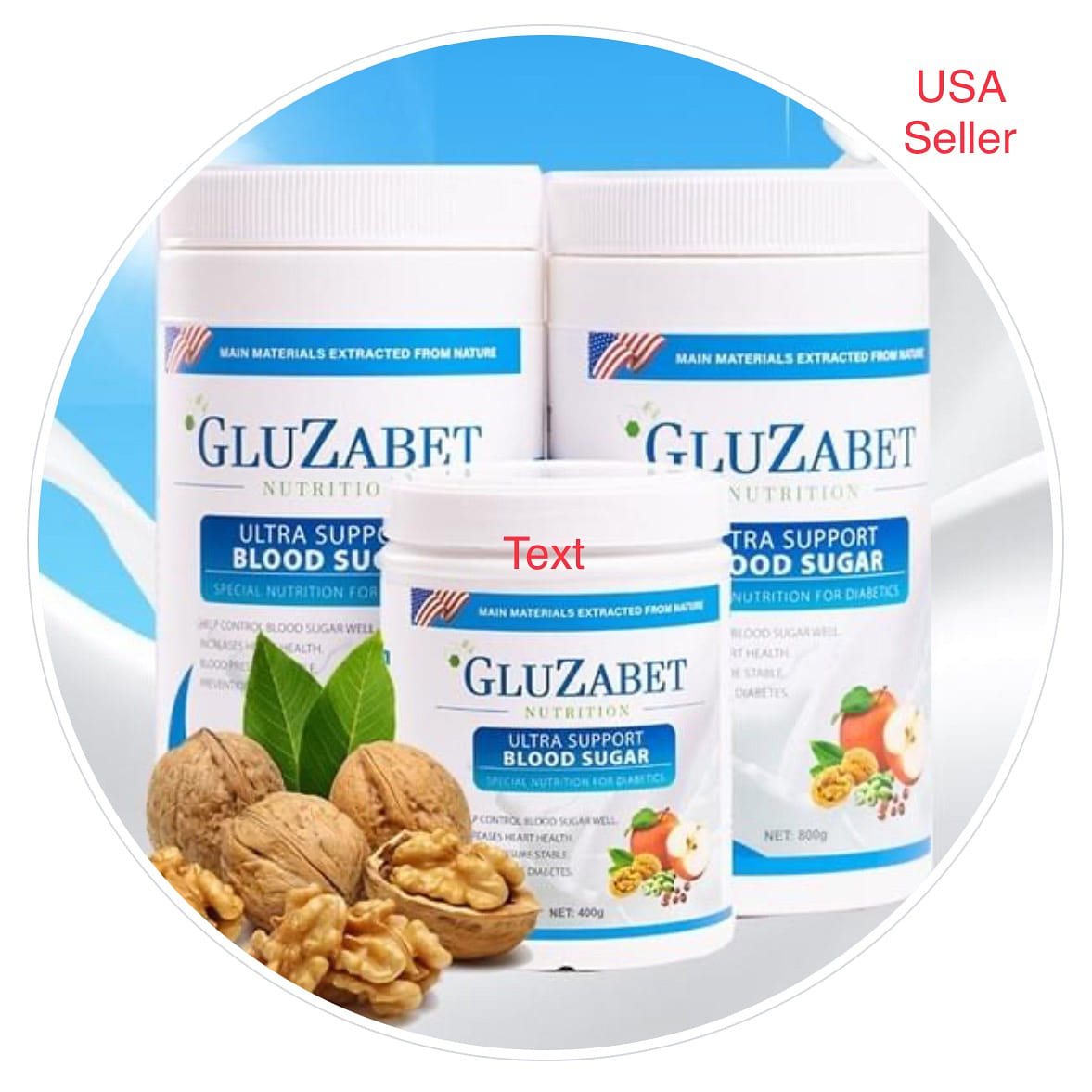 GLUZABET POWDER Help Control Blood Sugar and Support Immunity 650g 1 can