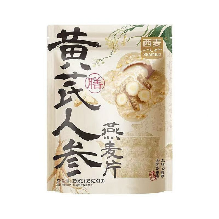 西麦 黄芪人参燕麦片中老年营养品送长辈即食冲泡早餐 350 克