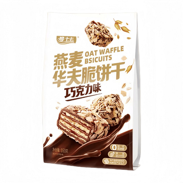 Oat Waffle Crispy Chocolate Flavor 160g*1 bag 160 g