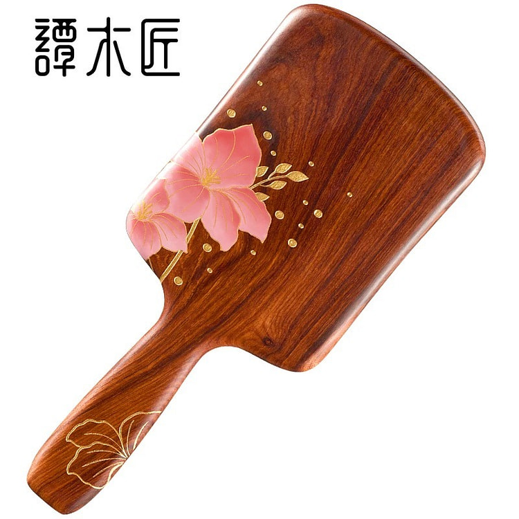 谭木匠 气垫护发梳紫荆花开天然气囊按摩经络 礼品盒
