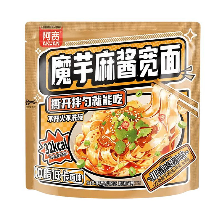 A Kuan konjac sesame sauce wide noodles 170g 1 pac 170 g