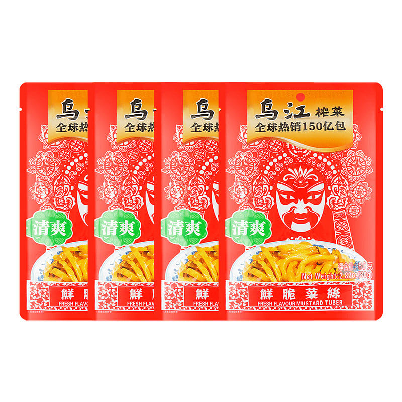 乌江 清爽鲜脆榨菜 4连包 4 个