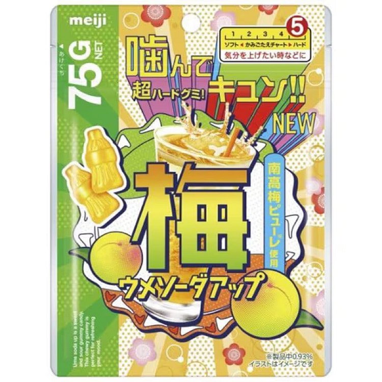 Meiji Ume Soda Up Nanko Ume Hard Gummies 75g 1 each