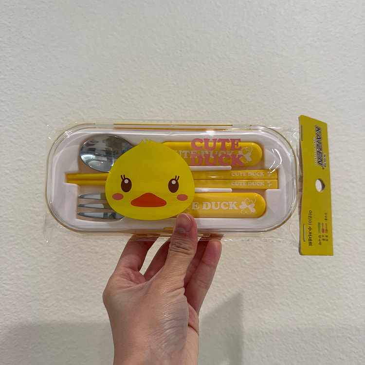Cute Duck Cutlery Set | Fork, Spoon, Chopsticks