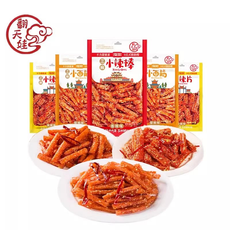 Flipping Tianwa Popping Ring Chili Strips Nostalgic Snacks Small Chili Strips Ca 3 개