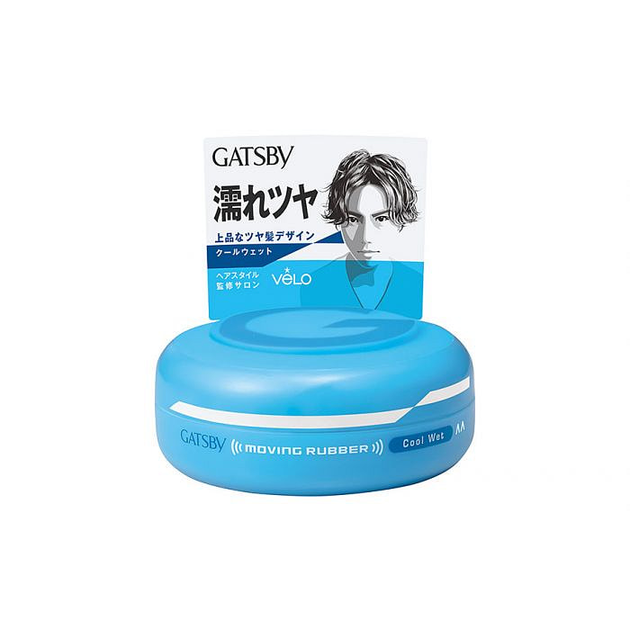 MANDOM GATSBY MOVING RUBBER 濡湿感光泽系塑形发蜡（Cool Wet/蓝色） 80g